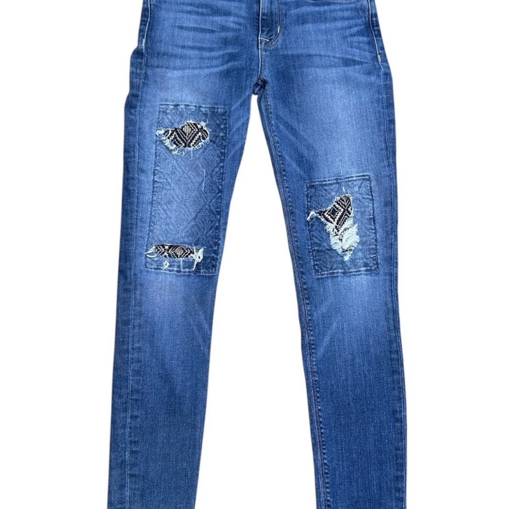 Hudson Jeans Blue Skinny with Patchwork
